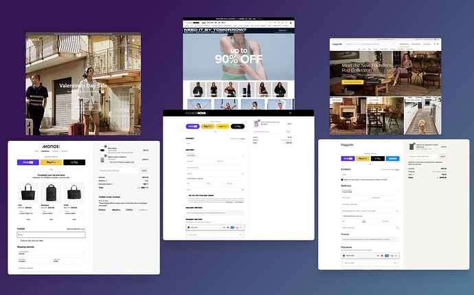 Shopify结账界面。